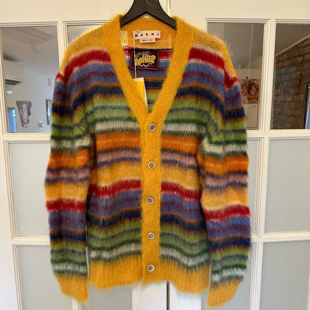 Marni Striped Mohair Cardigan